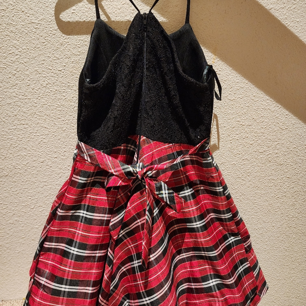 Plaid Red and Black Dress girls size 8